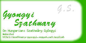 gyongyi szathmary business card