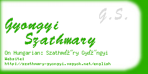 gyongyi szathmary business card